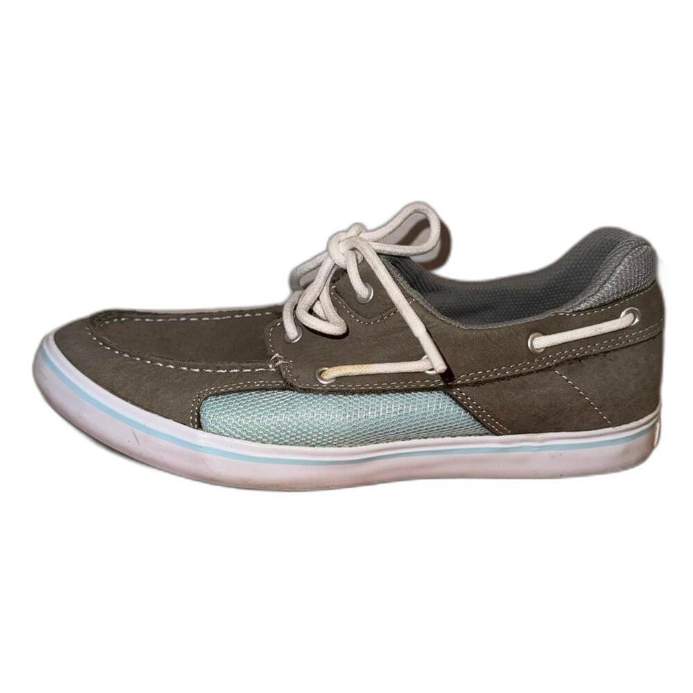 XTRATUF Women's Boat Deck Shoes Gray Blue Sliders Casual Everyday Woman’s Sz 10